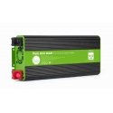 EnerGenie EG-PWC-PS1000-01 virta-adapteri ja vaihtosuuntaaja Auto 1000 W musta, Vihreä EnerGenie EG-PWC-PS1000-01 virta-adapteri ja vaihtosuuntaaja Auto 1000 W musta, Vihreä