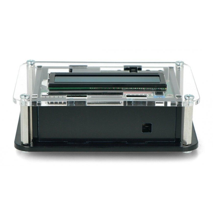 Arduino Uno case with LCD keyboard shield v1.1 - black and transparent – 3