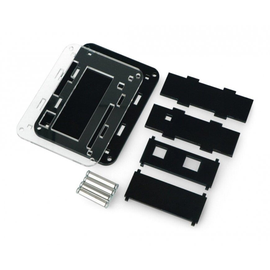 Arduino Uno case with LCD keyboard shield v1.1 - black and transparent – 5