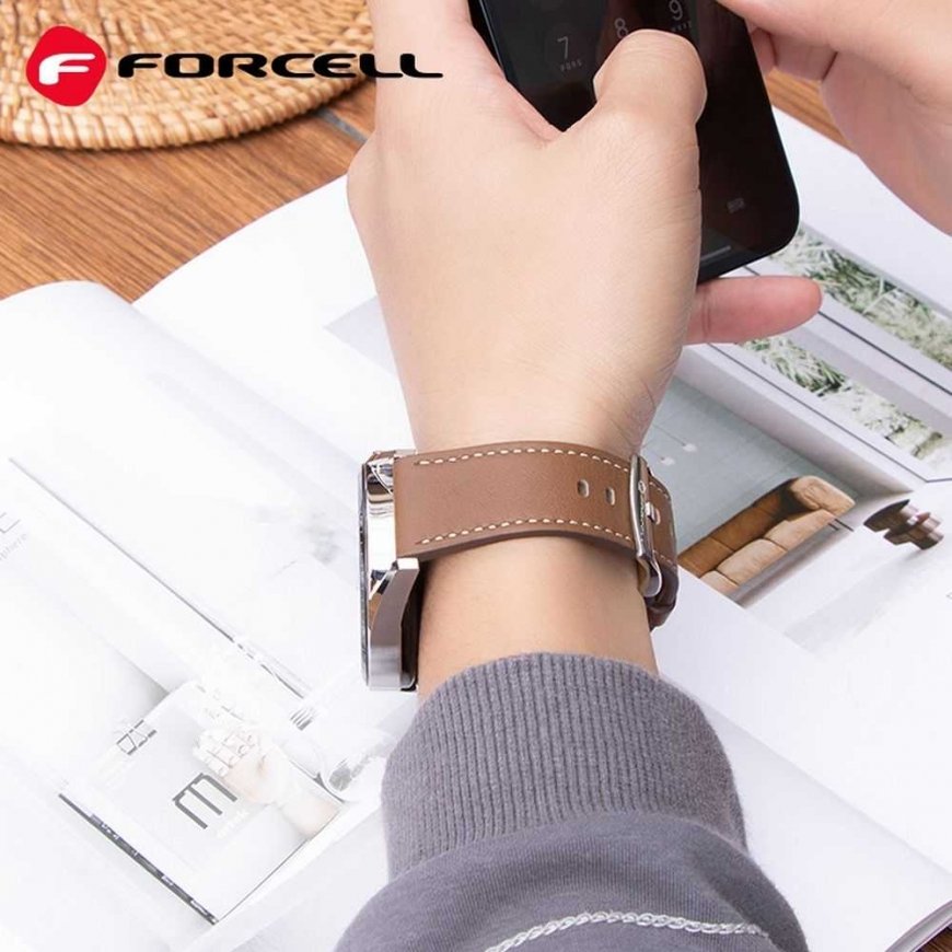 Josta „Samsung Galaxy Watch Forcell F-Design FS21“ ar caurumiem, eko āda, 22 mm, melna – 5