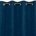 Штора MILANA, индигового цвета, классического золотого цвета, металлические кольца, шенилловая, 280x270, HOMEDE Штора MILANA, индигового цвета, классического золотого цвета, металлические кольца, шенилловая, 280x270, HOMEDE