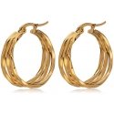 Gold-plated hoop earrings sTO3697
