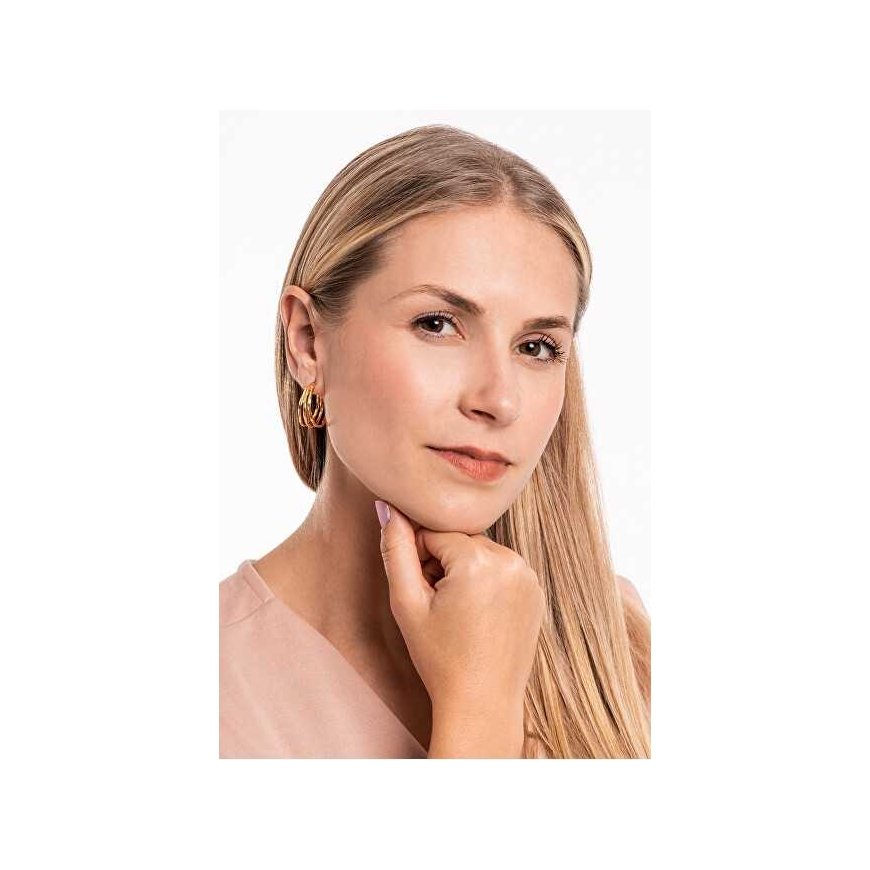 Gold-plated hoop earrings sTO3697 – 2