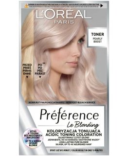 LOREAL Preference Le Blonding dažantis tonikas šviesiems plaukams – Pearly Boost 1 pak.