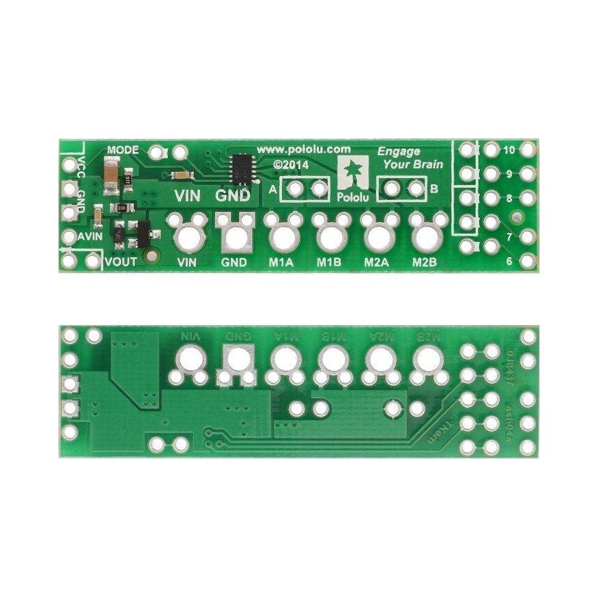 DRV8835 dvigubas, 2 kanalų variklio valdiklis 11V/1.2A, Arduino priedėlis, Pololu 2511 – 3