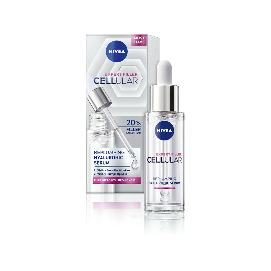 Nivea „Cellular Expert Filler“ (hyaluronihappoa palauttava seerumi) 30 ml