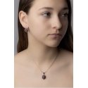 Luxurious silver pendant with genuine Czech garnet SILVEGO180024 Luxurious silver pendant with genuine Czech garnet SILVEGO180024