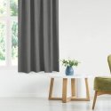 Verho MILANA, harmaata väriä, klassista tyyliä, 5 cm, karnisilla ja taskulla, 3 cm hapsuilla, 280x270 HOMEDE Verho MILANA, harmaata väriä, klassista tyyliä, 5 cm, karnisilla ja taskulla, 3 cm hapsuilla, 280x270 HOMEDE