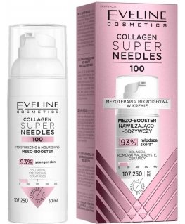 Eveline Cosmetics „Collagen Super Needles 100“ mezo-vahvistin, kosteuttava ja ravitseva, 50 ml