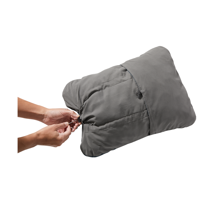 Thermarest Pillow Therm-a-rest Compressible Pillow Cinch Large - Blue with Mushrooms (Fun Guy Print) – 4