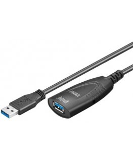 Goobay 5m USB 3.0 USB kabelis USB 3.2 Gen 1 (3.1 Gen 1) USB A Juoda