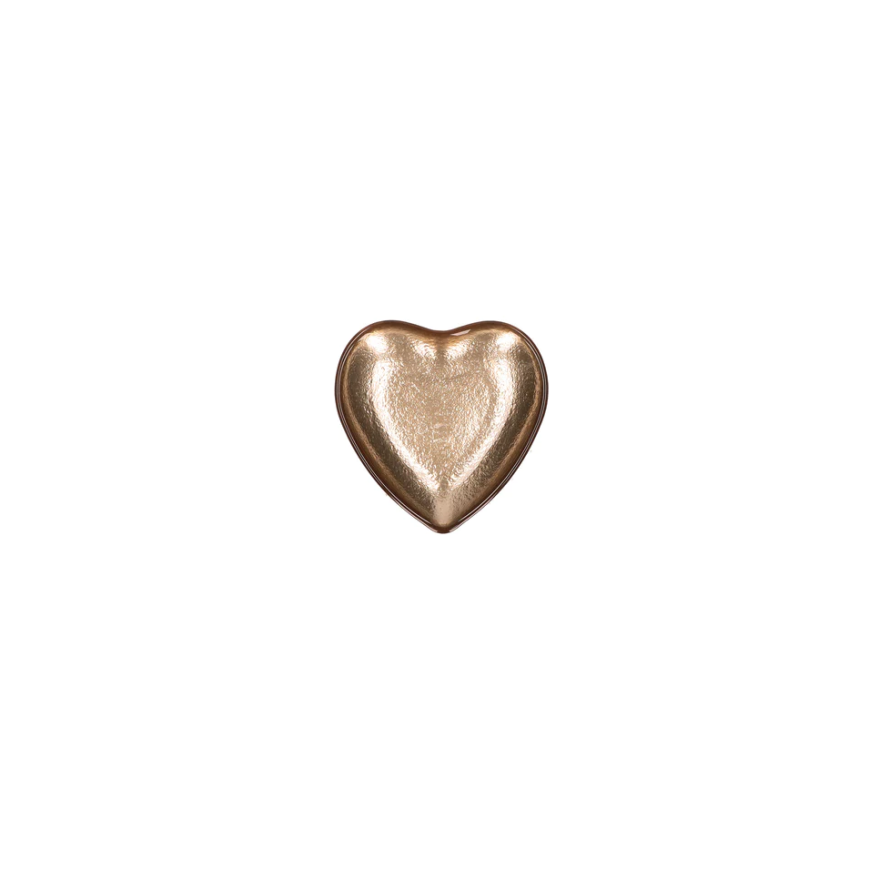 DOMESTIC RITUALS NEIMIEIPENSIERI Small heart-shaped plate, golden, 14 cm