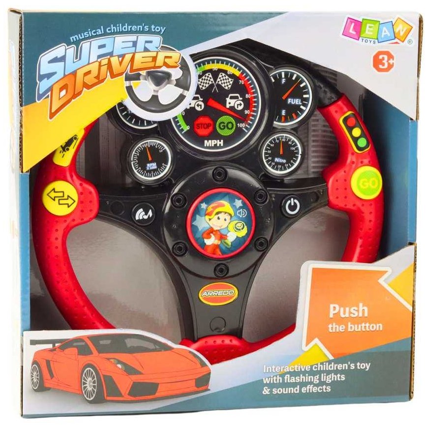 Lean Toys Steering Wheel for Kids Interactive with Lights and Sounds – 4