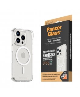 PanzerGlass ® HardCase Transparent w. White MagSafe & D3O® iPhone 15 Pro mobiiltelefoni ümbris 15,5 cm (6.1") Kate Läbipaistev