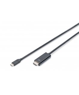 Digitus AK-300330-020-S videokaapeli-adapteri 2 m USB Type-C DisplayPort musta