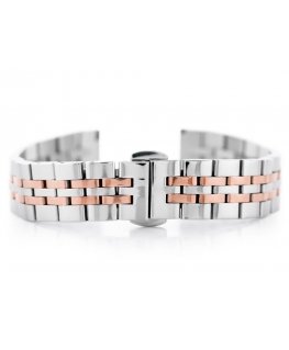 Gold Pacific Model 4 silver rose gold 14mm bracelet