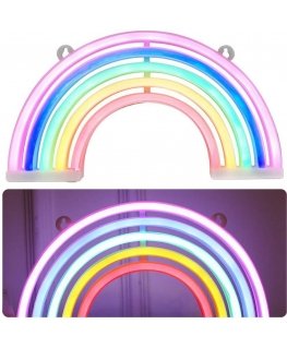 Lean Decorative Night Light Neon Rainbow LED Battery