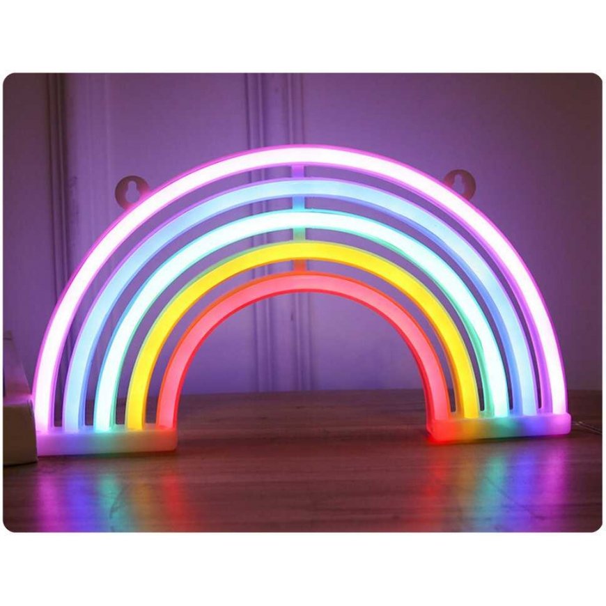Lean Decorative Night Light Neon Rainbow LED Battery – 3