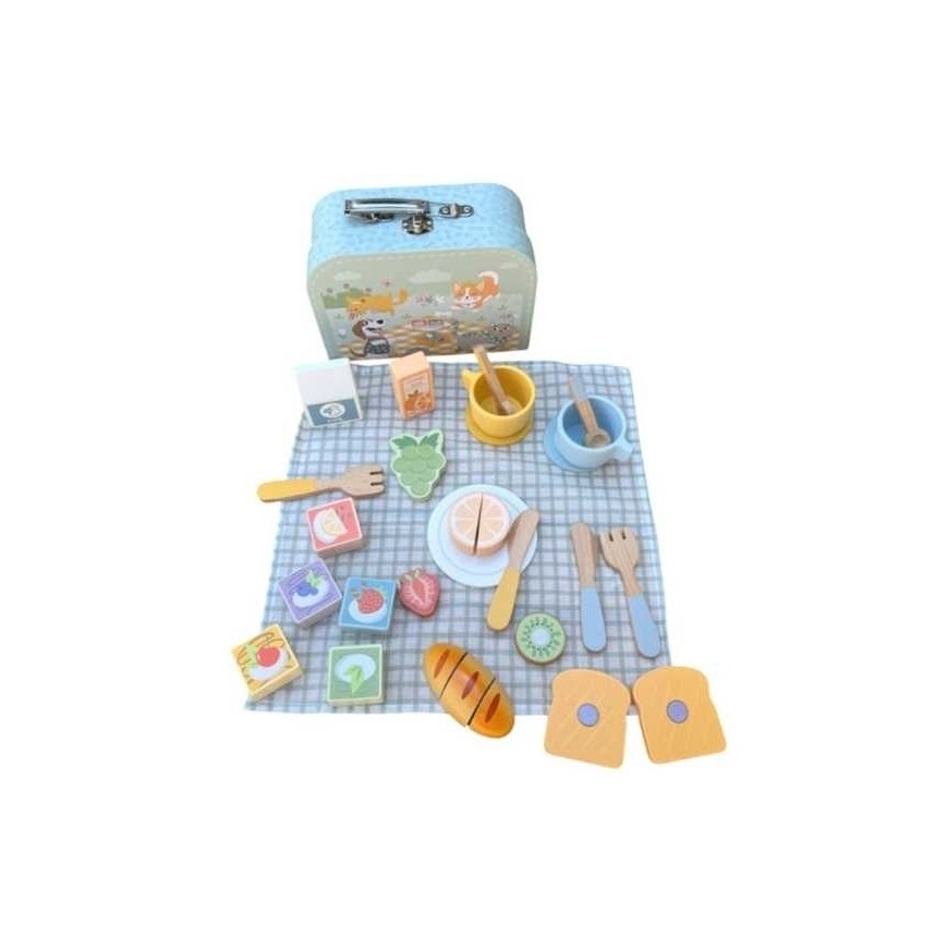Игрушки Tooky TOOKY TOY набор для пикника, нарезные фрукты, набор для завтрака – 3