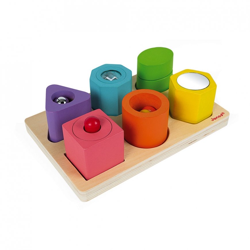 JANOD I Wood Shapes & Sounds 6-Block Puzzle (wood) – 3