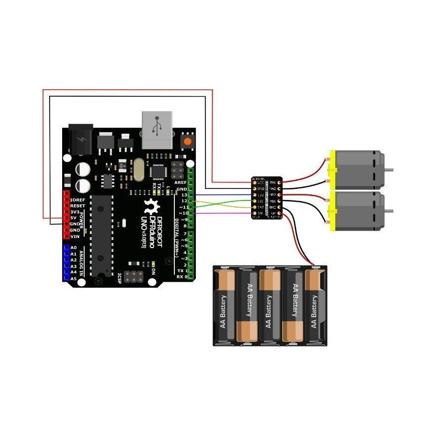 DFRobot HR8833 two-channel driver for DC 10V / 1.5A motors – 5