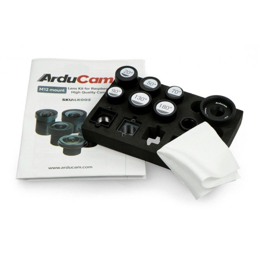 M12 1.56-25mm lens set for Raspberry camera + CS and C-CS adapter, x6, ArduCam LK003 – 3