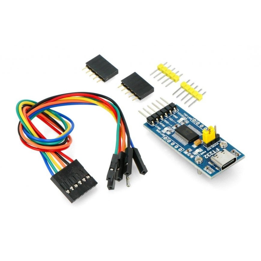 USB-UART TTL konverteris FT232 - USB tipo C lizdas - Waveshare 20646 – 4