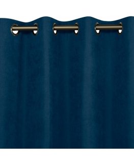 Aizkars MILANA indigo krāsā, klasiskā zelta krāsā, metāla cilpas, šenila, 420x175 HOMEDE