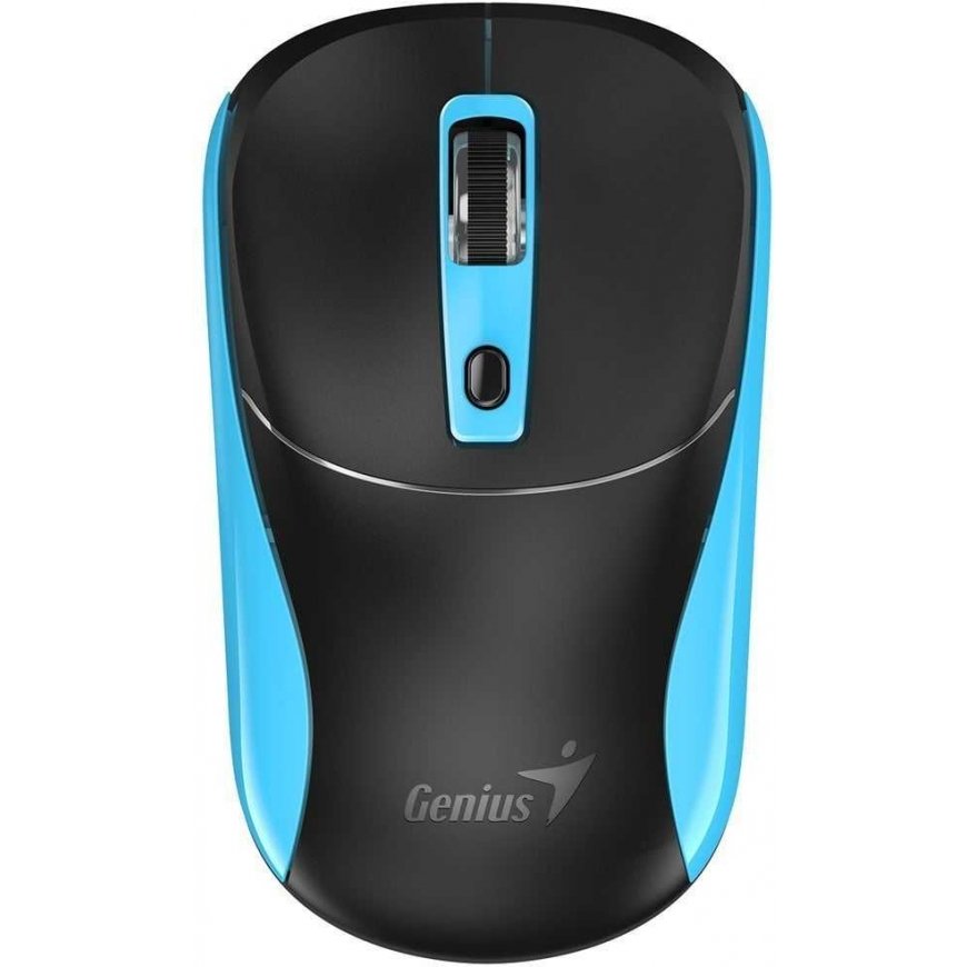 Pelė GENIUS NX-7123 JuodaMėlyna/ 1200 dpi/ belaidė/ Copilot/ 4 mygtukai/ juodas ir mėlynas