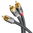 Goobay 65301 audio cable 3 m 2 x RCA RCA Black, Silver Goobay 65301 audio cable 3 m 2 x RCA RCA Black, Silver