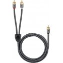 Goobay 65301 audiokaabel 3 m 2 x RCA RCA Must, Hõbe Goobay 65301 audiokaabel 3 m 2 x RCA RCA Must, Hõbe