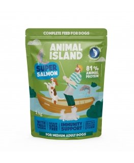 ANIMAL ISLAND Lašiša - sausa šunų maistas - 1kg
