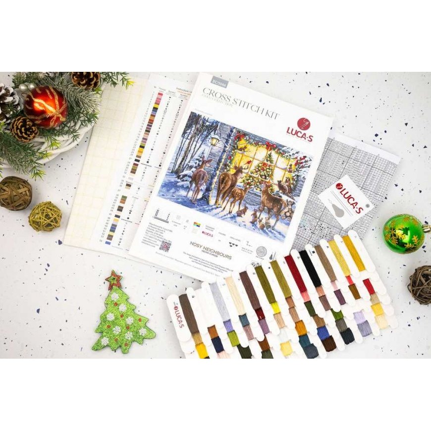 Luca S Cross Stitch Kit "Curious Neighbors" 44.5x32cm SBU5086 – 3