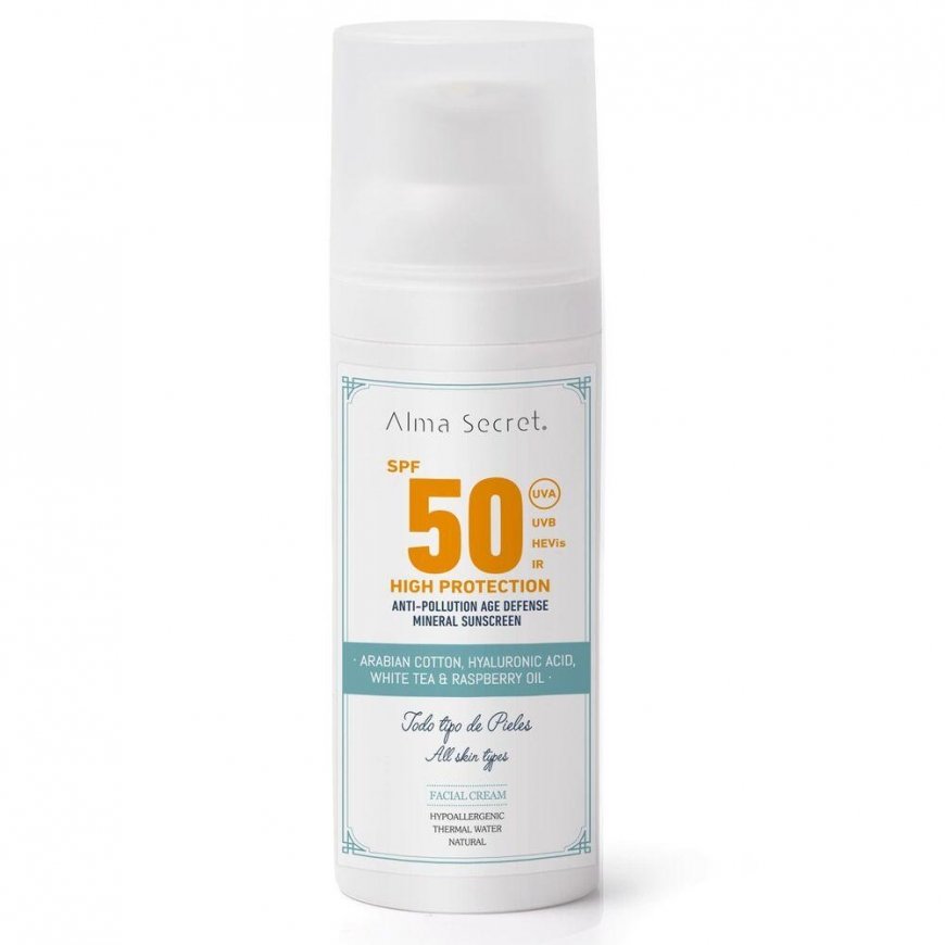 Alma Secret Aukštos Apsaugos Veido Kremas Spf50, 50 ml