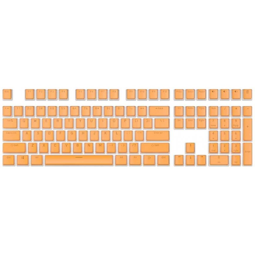 Royal Kludge Pudding PBT Keycaps - (104 pcs, Orange, PBT, ANSI, UK layout) – 2