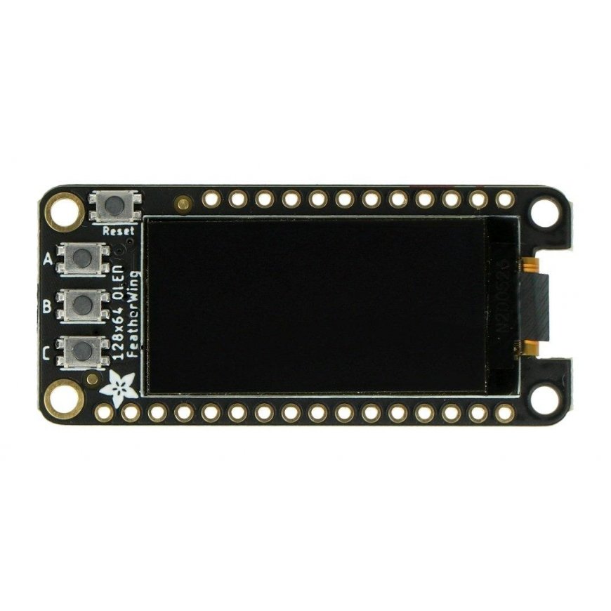 FeatherWing OLED display 128x64 px, Feather accessory, STEMMA QT / Qwiic, Adafruit 4650 – 2