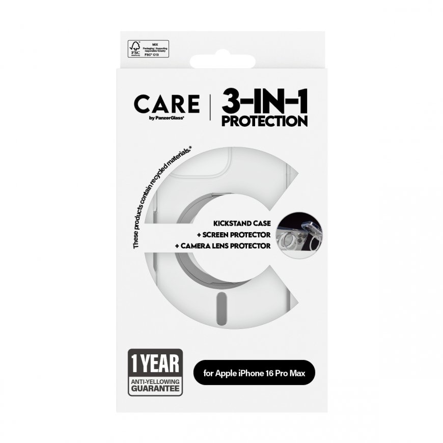 PanzerGlass CARE by ® Feature 3-in-1 Ceramic Bundle iPhone 16 Pro Max – 3