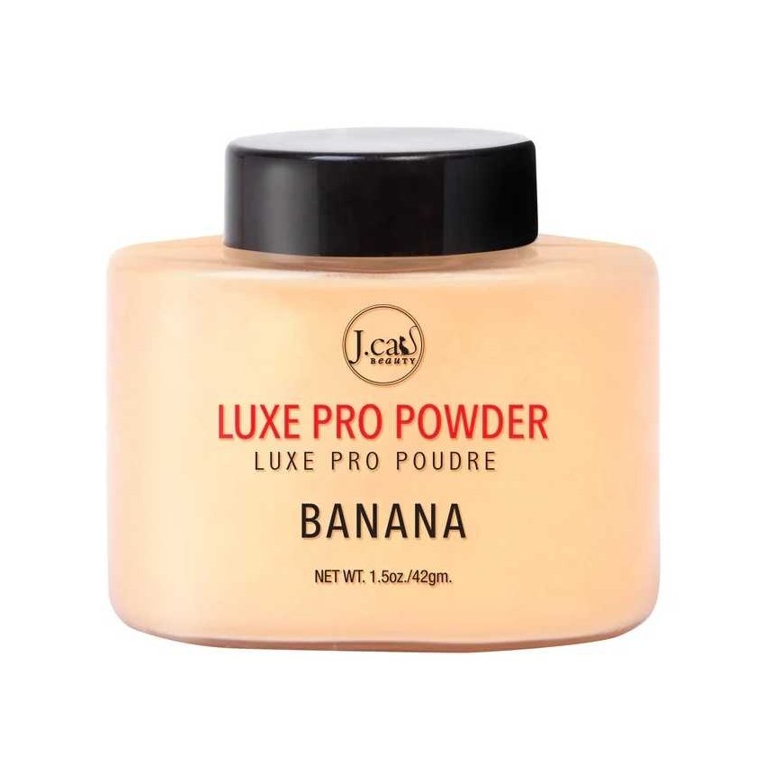 J.Cat Beauty „Luxe Pro Powder“ biri fiksējoša pūdera, 101 Banana, 42 g