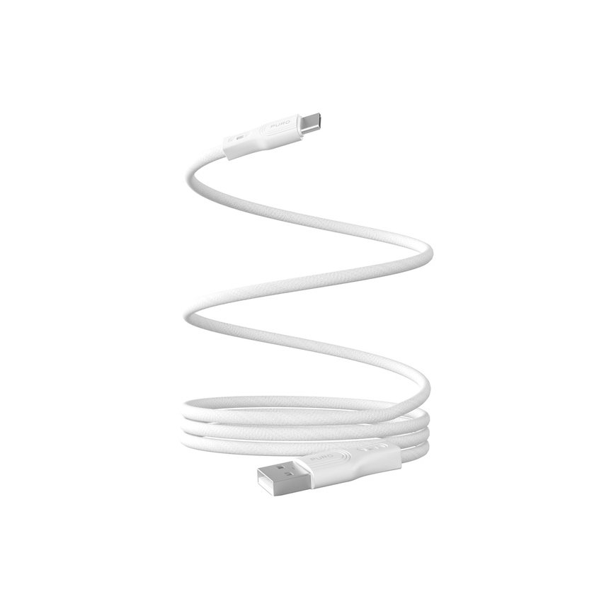 Puro Magnetic 10W magnetkaabel USB-A - USB-C 1m - Valge
