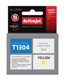 Activejet AE-1304N tindikassett 1 tk Kokkusobiv High (XL) Yield Kollane