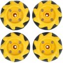 Mecanum wheel set, 48mm, x4, black/yellow with rollers, DFRobot FIT0662-1 Mecanum wheel set, 48mm, x4, black/yellow with rollers, DFRobot FIT0662-1
