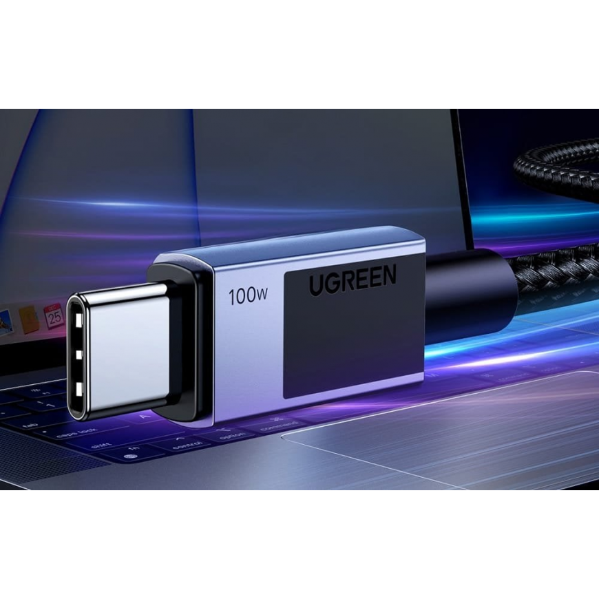 Ugreen ML USB-latauskaapeli USB-C:stä USB-C:hen PD L512 (harmaa), 3 m – 2