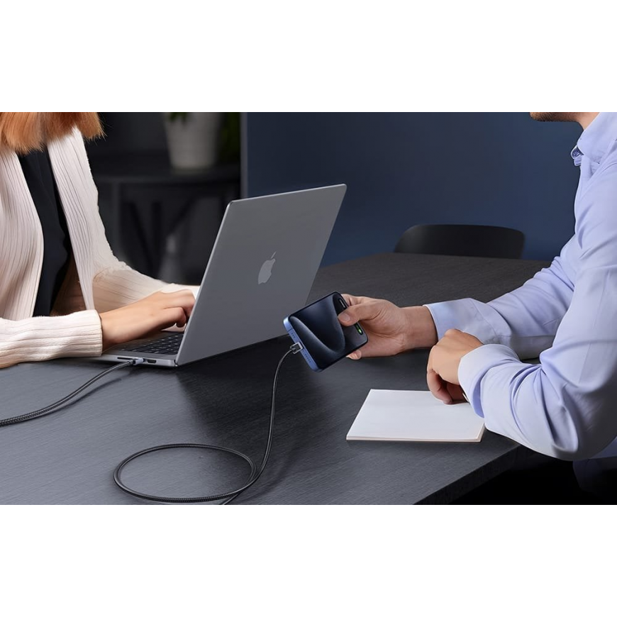 Ugreen ML USB-latauskaapeli USB-C:stä USB-C:hen PD L512 (harmaa), 3 m – 3