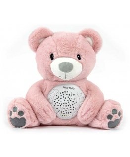 Milly Mally plush toy with projector, Milly bear, pink