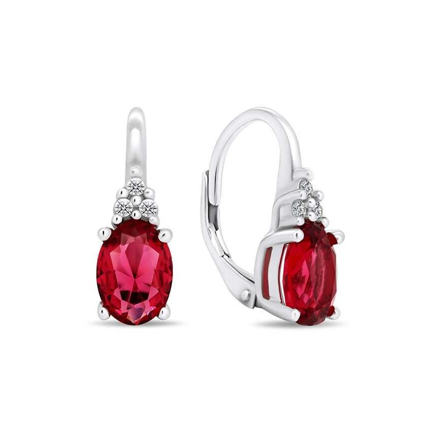 Brilio Silver Brilio Sidabrinis Unique silver earrings with zircons EA428WR