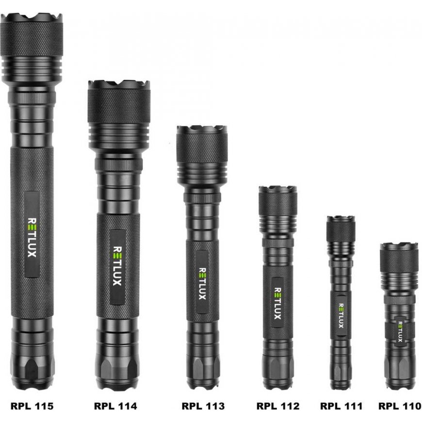 Retlux-taskulamppu 5W 6XAAA ALU-RPL 112 Taskulamppu 5W 6XAAA ALU