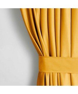 Curtains in VELVET color, mustard style, classic stripe, material type - textile velvet 140x270 AmeliaHome