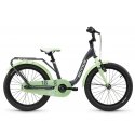 S'COOL niXe 18" 1-speed coaster-brake Aluminum dark gray-pastel green