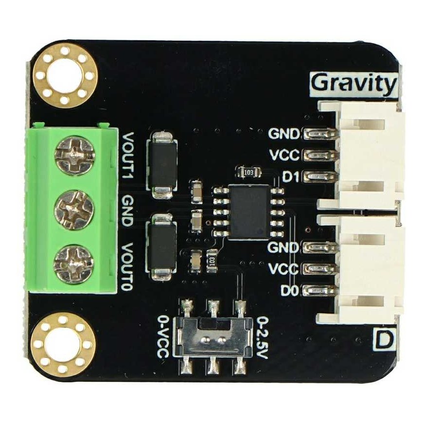 Dfrobot Gravity – 2 kanavan digitaalinen-analoginen muunnin GP8501 0-2.5/VCC V – PWM DAC – DFR1037 – 2