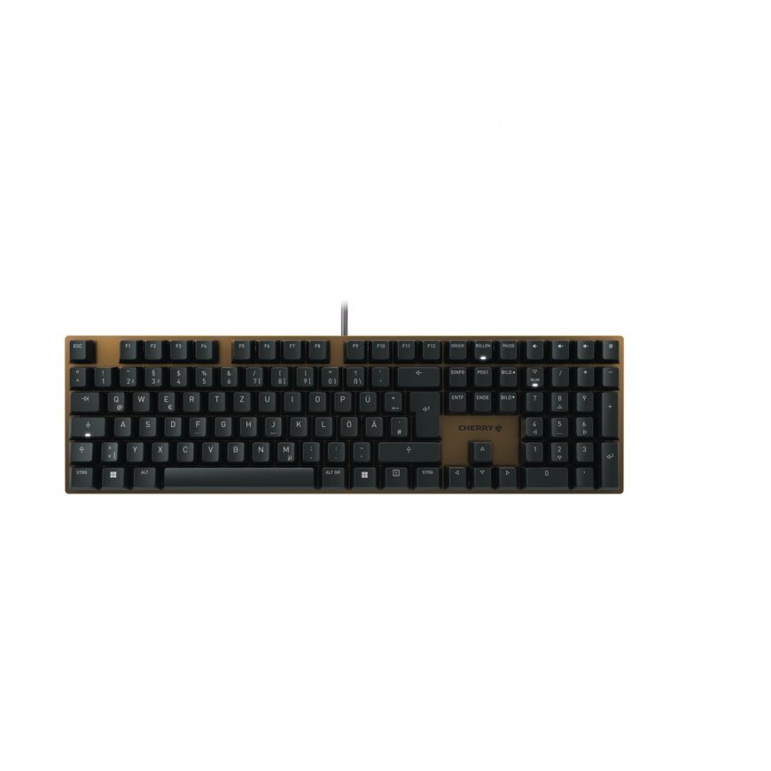 CHERRY KC 200 MX näppäimistö Universaali USB QWERTZ Saksa musta, Pronssi